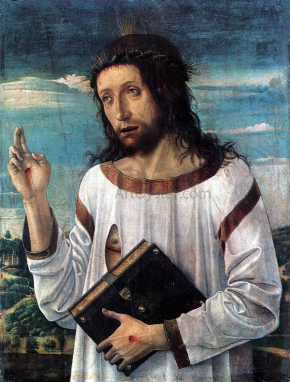  Giovanni Bellini Blessing Christ - Art Print