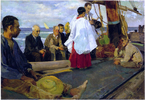  Joaquin Sorolla Y Bastida Blessing the Boat - Art Print