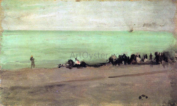  James McNeill Whistler Blue and Silver: Boat Entering Pourville - Art Print