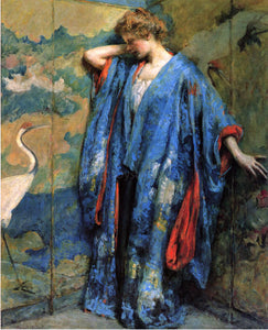  Robert Lewis Reid Blue and Yellow - Art Print