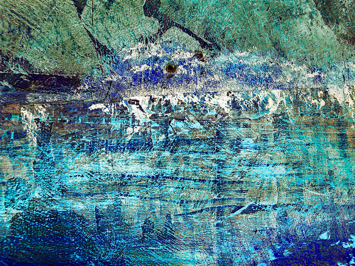 Our Original Collection Blue Cliff Abstract Art Print – printoyster.com