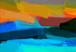  Our Original Collection Blue Gold and Then Some - Art Print