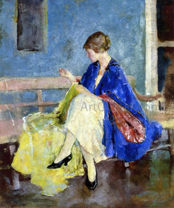  Charles Webster Hawthorne A Blue Kimono - Art Print