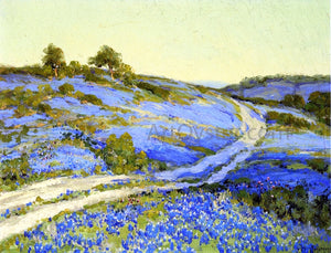  Julian Onderdonk Bluebonnets, Late Afternoon - Art Print