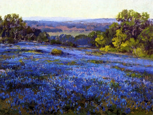  Julian Onderdonk Bluebonnets, Late Afternoon, North of San Antonio - Art Print