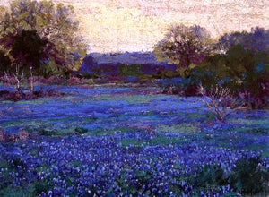  Julian Onderdonk Bluebonnets on a Grey Day - Art Print