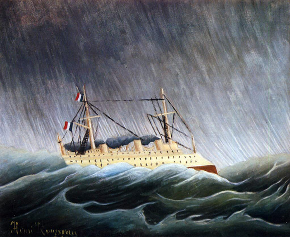  Henri Rousseau Boat in a Storm - Art Print