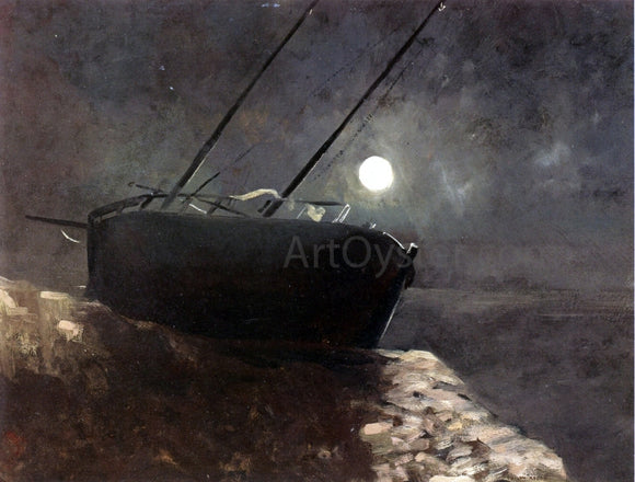  Odilon Redon Boat in the Moonlight - Art Print