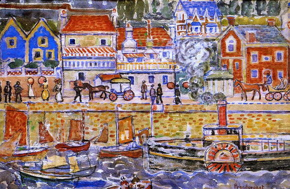  Maurice Prendergast Boat Landing, Dinnard - Art Print