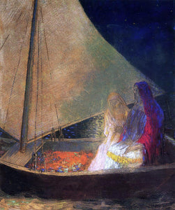  Odilon Redon Boat with Two Figures - Art Print