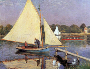  Claude Oscar Monet Boaters at Argenteuil - Art Print