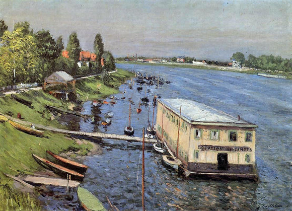  Gustave Caillebotte A Boathouse in Argenteuil - Art Print