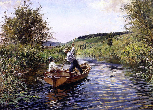  Ferdinand Joseph Guildry Boating on a Summer Afternoon - Art Print
