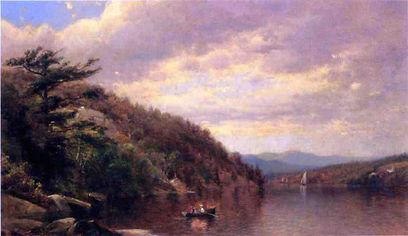  George Henry Smillie Boating on Lake George - Art Print