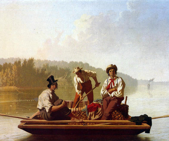  George Caleb Bingham Boatmen on the Missouri - Art Print