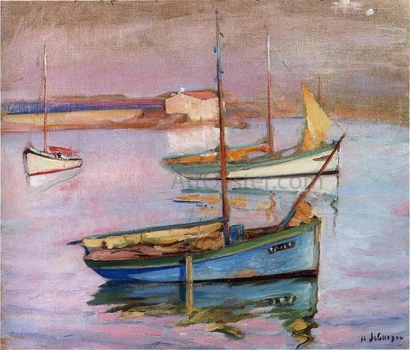  Henri Lebasque A Scene of Boats at the Port Ile de Yeu - Art Print
