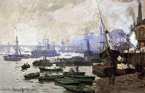  Claude Oscar Monet Boats in the Port of London - Art Print