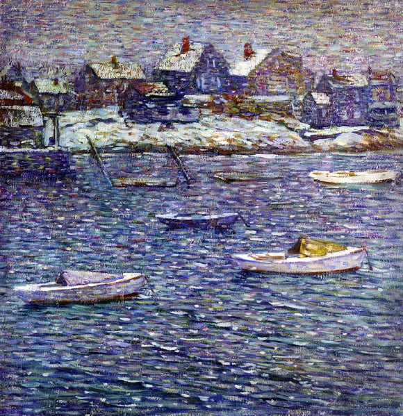  Charles Salis Kaelin Boats in Winter, Rockport, Massachusetts - Art Print