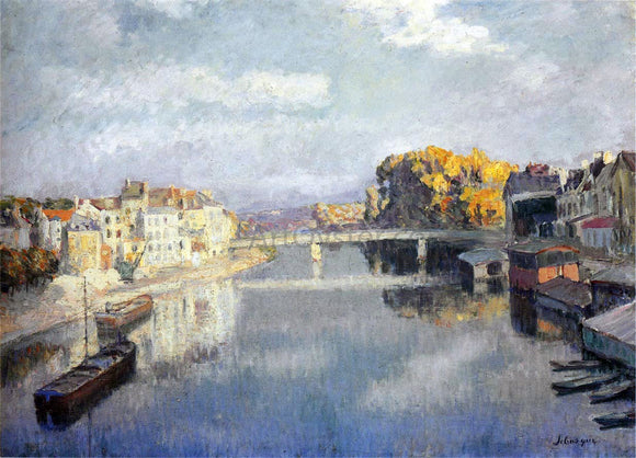  Henri Lebasque Boats on the Marne - Art Print