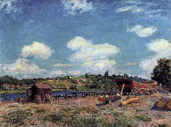  Alfred Sisley Boatyard at Saint-Mammes - Art Print