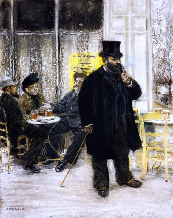  Jean-Francois Raffaelli Bohemians at the Cafe - Art Print