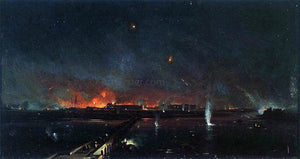  Ippolito Caffi Bombardment of Marghera on the Night of May 24, 1849 - Art Print