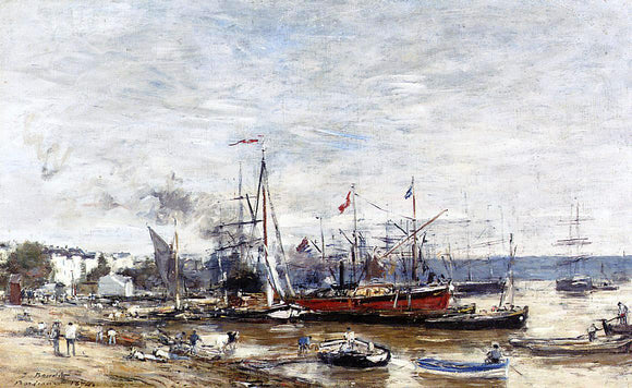  Eugene-Louis Boudin Bordeaux, a Corner of the Port - Art Print