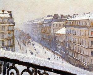  Gustave Caillebotte Boulevard Haussmann, Snow - Art Print