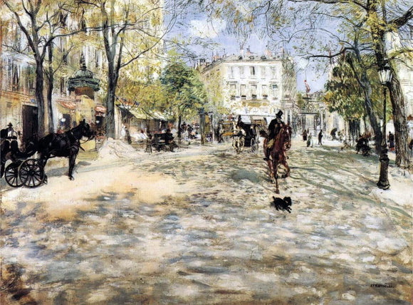  Jean-Francois Raffaelli Boulevard in Paris - Art Print