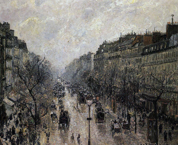  Camille Pissarro Boulevard Montmartre: Foggy Morning - Art Print