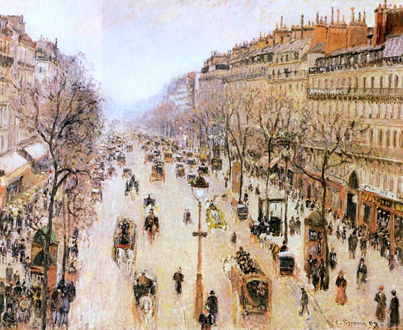  Camille Pissarro Boulevard Montmartre: Morning, Grey Weather - Art Print