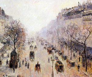  Camille Pissarro Boulevard Montmartre: Morning, Sunlight and Mist - Art Print