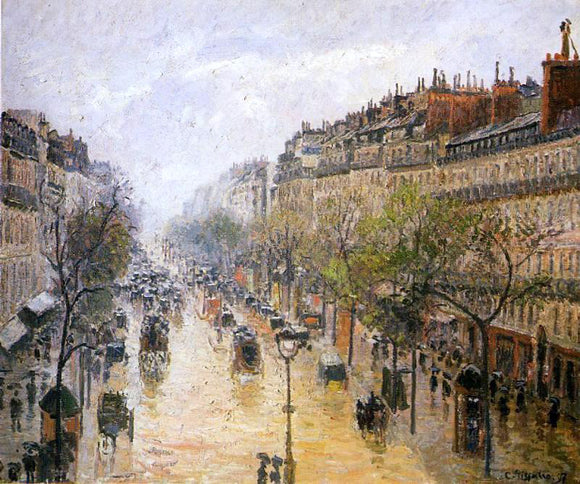  Camille Pissarro Boulevard Montmartre: Spring Rain - Art Print