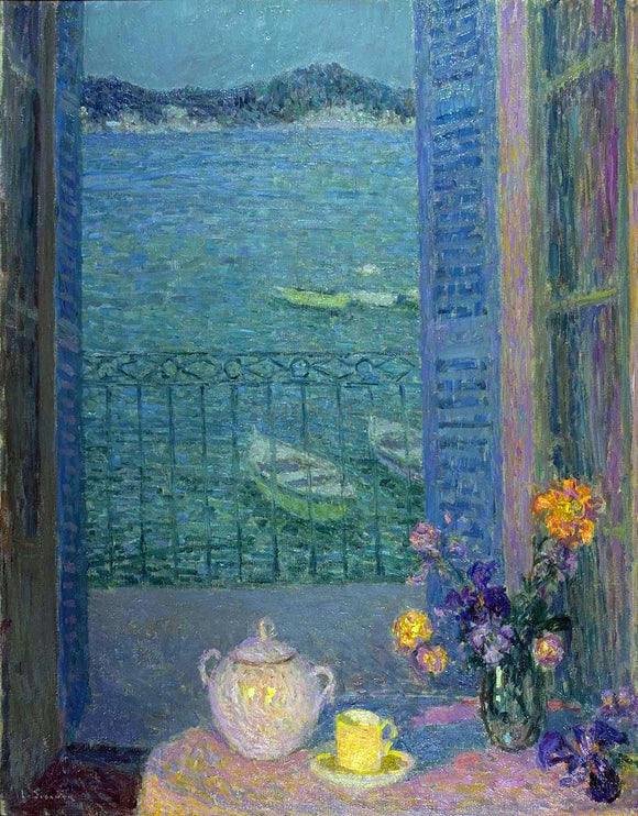  Henri Le Sidaner Bouquet by the window - Art Print