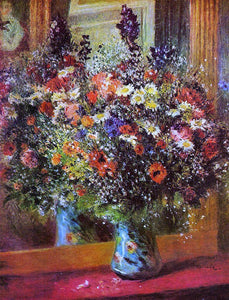  Pierre Auguste Renoir A Bouquet in Front of a Mirror - Art Print