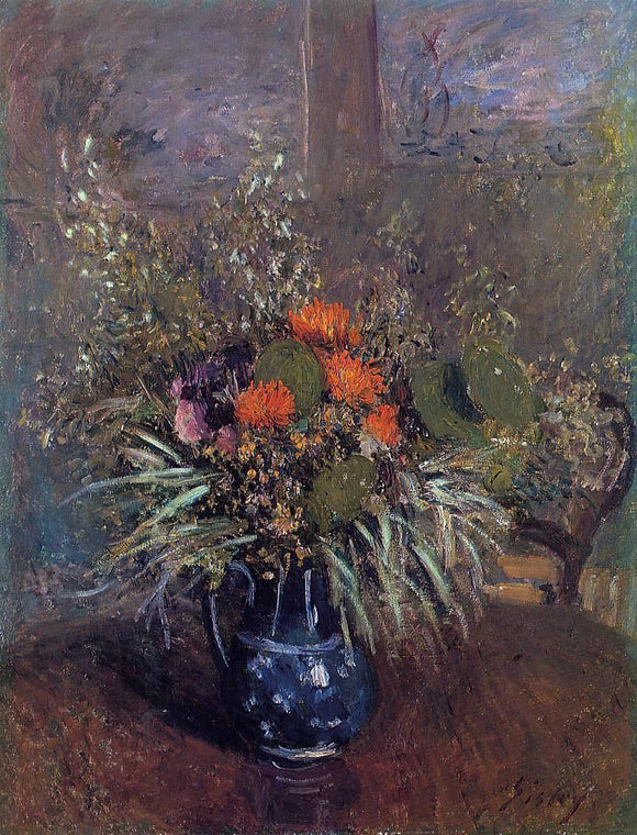  Alfred Sisley Bouquet of Flowers - Art Print