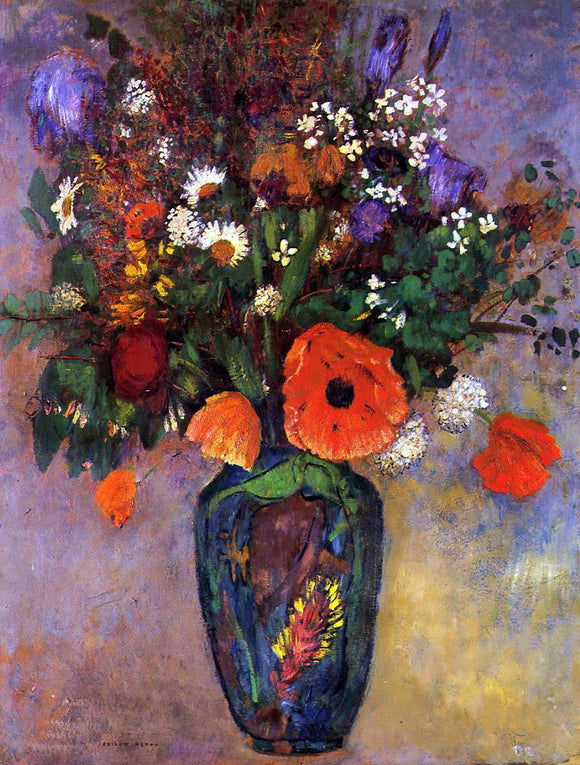  Odilon Redon Bouquet of Flowers in a Vase - Art Print