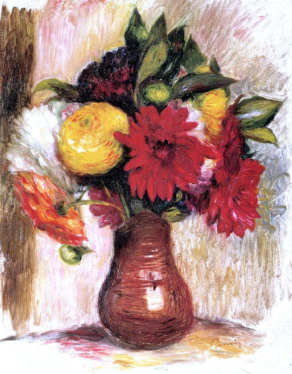  Pierre Auguste Renoir Bouquet of Flowers in an Earthenware Pitcher - Art Print