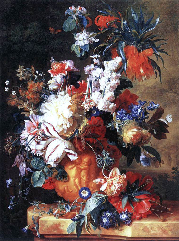  Jan Van Huysum Bouquet of Flowers in an Urn - Art Print