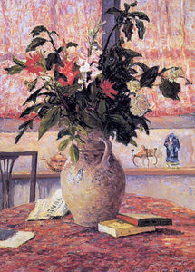  Maxime Maufra Bouquet of Flowers in Front of a Window - Art Print