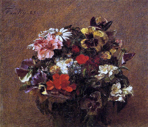  Henri Fantin-Latour Bouquet of Flowers: Pansies - Art Print