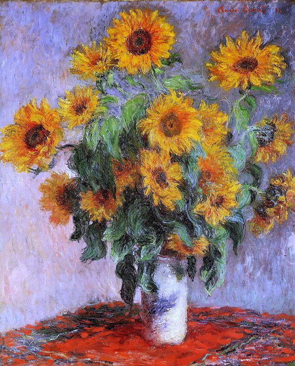  Claude Oscar Monet A Bouquet of Sunflowers - Art Print