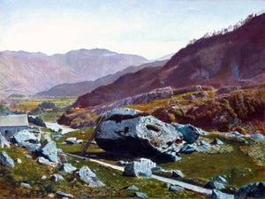  John Atkinson Grimshaw Bowder Stone, Borrowdale - Art Print