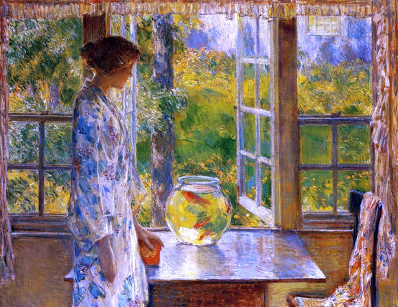  Frederick Childe Hassam Bowl of Goldfish - Art Print
