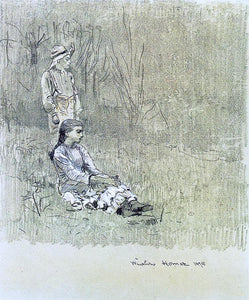  Winslow Homer Boy and Girl in a Landscape - Art Print