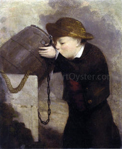  David Gilmore Blythe Boy Drinking from a Barrel - Art Print