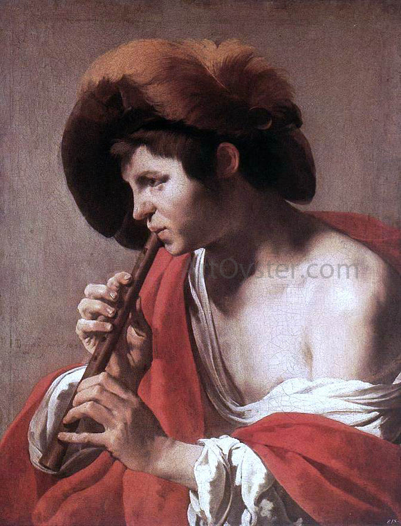  Hendrick Terbrugghen Boy Playing Flute - Art Print