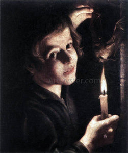 Trophime Bigot Boy Singeing a Bat's Wings - Art Print