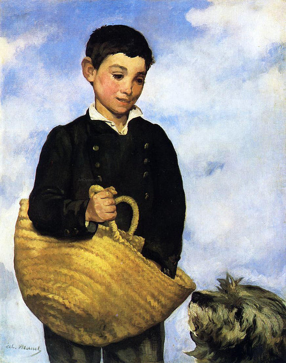  Edouard Manet Boy with Dog - Art Print