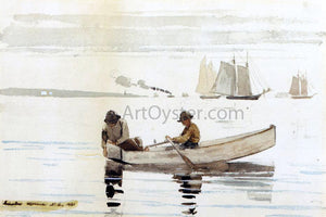  Winslow Homer Boys Fishing, Gloucester Harbor - Art Print